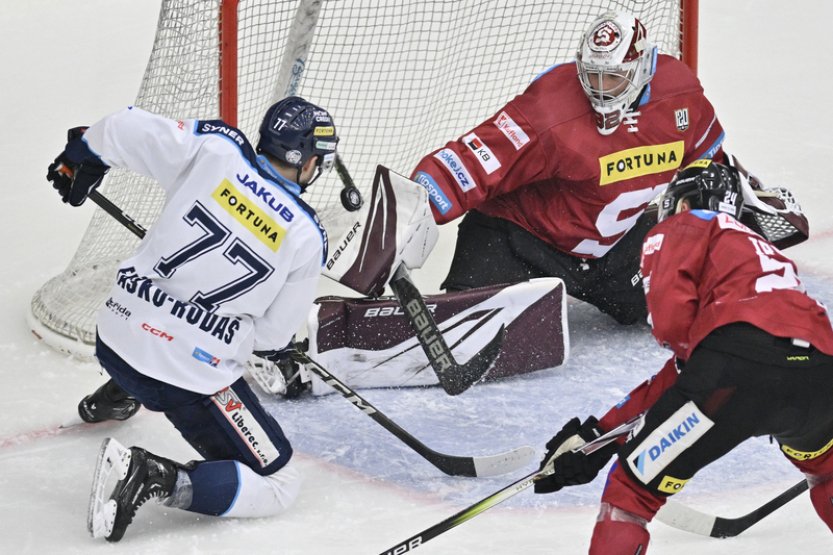 Sparta vyhrála v Liberci 4:3, ve dvojnásobném oslabení rozhodl Horák