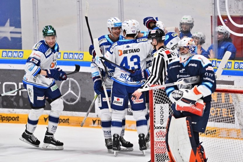 Brno zdolalo Liberec 4:1 a porazilo Bílé Tygry i potřetí v sezoně