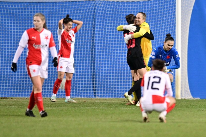Fotbalistky Slavie v Lize mistryň prohrály s Brannem 0:1 a už nemohou postoupit