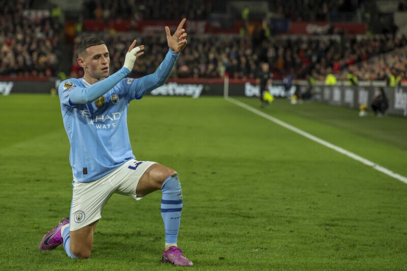 Foden hattrickem zařídil Manchesteru City vítězství 3:1 nad Brentfordem