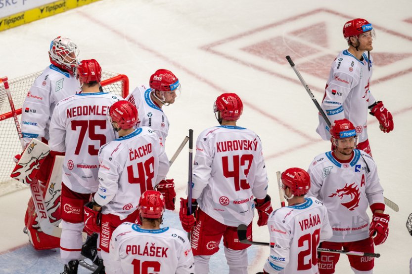 Třinec porazil Olomouc 6:1 a doma vyhrál poosmé v řadě, rozhodl ve 2. třetině