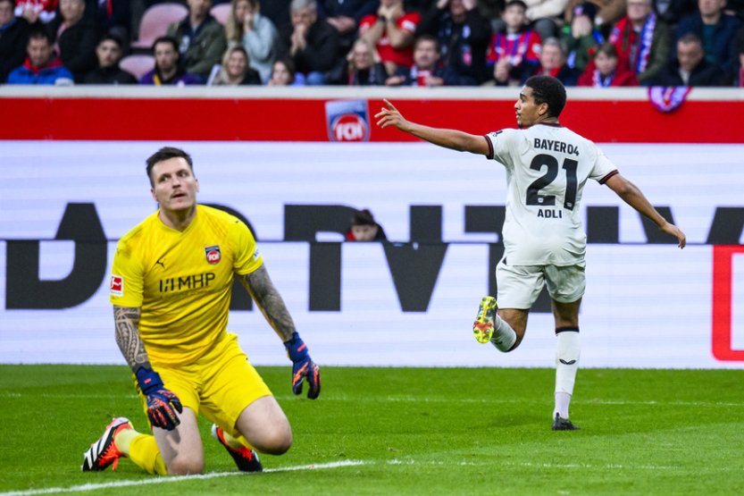 Leverkusen porazil Heidenheim 2:1 a vyrovnal rekord Bayernu
