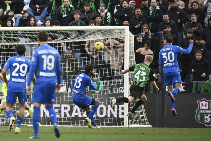 Empoli zvítězilo v italské lize v Sassuolu 3:2 a pošesté v řadě neprohrálo