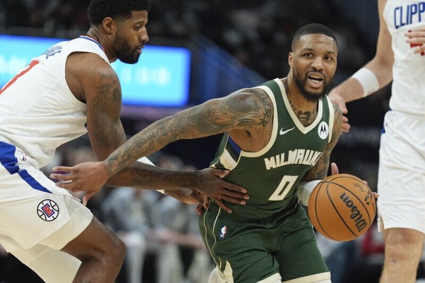 Oslabené Milwaukee v NBA po boji zdolalo Clippers, Lillard nastřílel 41 bodů