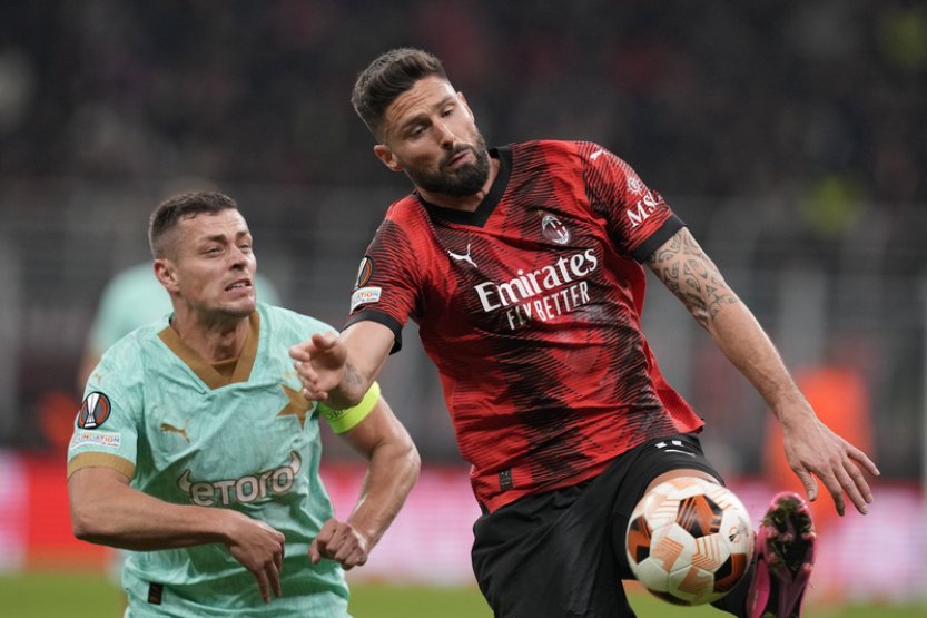 Slavia předvedla v deseti skvělý výkon, uznávají v Itálii, Milán se ještě zapotí