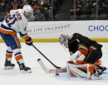 Gudas připravil jediný gól Anaheimu při prohře 1:6, Dostálovi zápas nevyšel