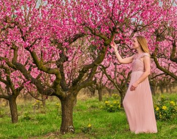 Procházku v rozkvetlém broskvovém sadu v Brně si užily stovky lidí