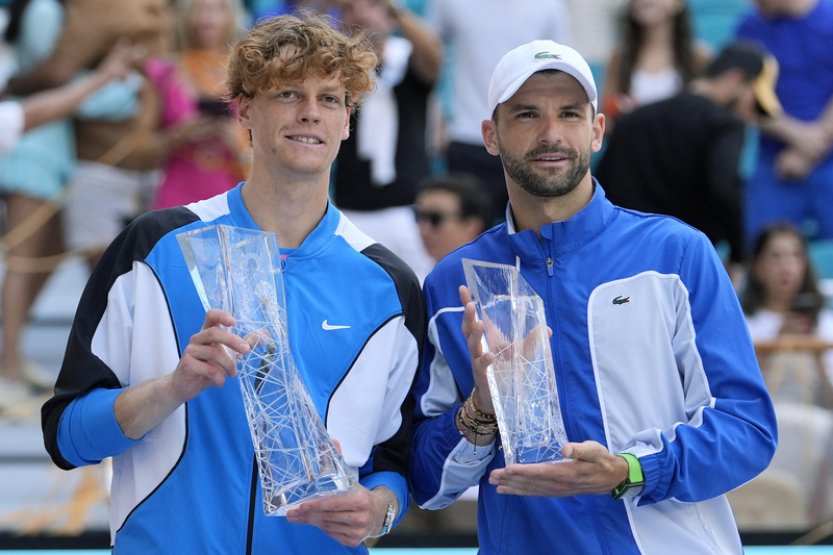 Sinner ve finále v Miami porazil Dimitrova a bude novou světovou dvojkou