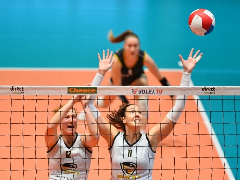 Volejbalové Šelmy Brno vyhrály první finále extraligy nad Libercem 3:1