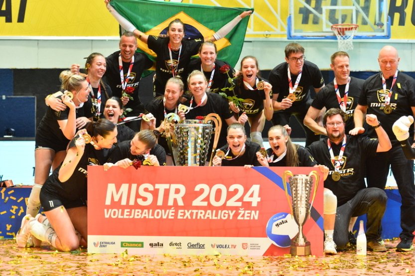 Šelmy Brno poprvé ovládly extraligu volejbalistek, Liberec porazily i potřetí