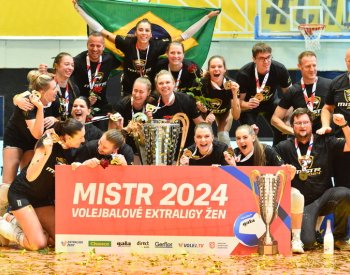 Šelmy Brno poprvé ovládly extraligu volejbalistek, Liberec porazily i potřetí