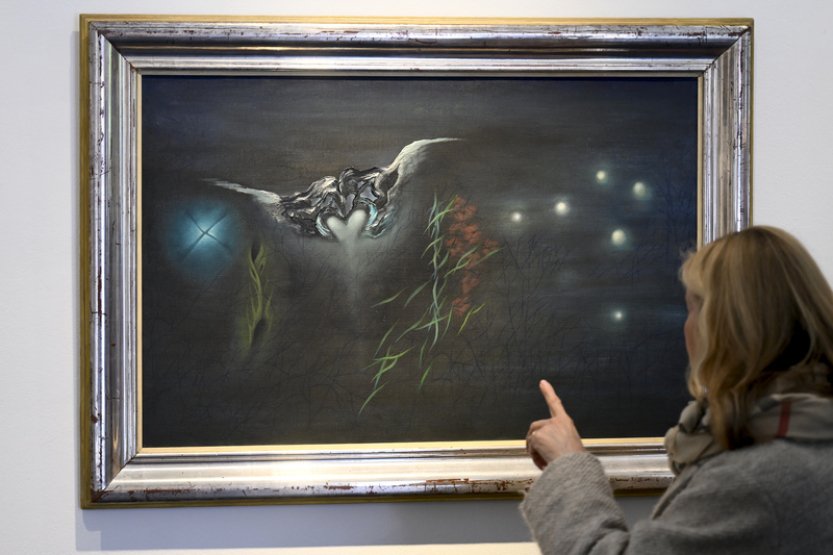 V předaukční výstavě je obraz Toyen, který je veřejně k vidění po 62 letech