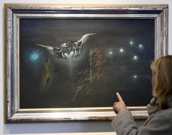 V předaukční výstavě je obraz Toyen, který je veřejně k vidění po 62 letech