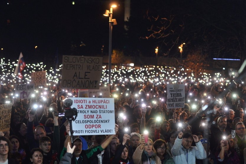 Opoziční slovenské hnutí PS oznámilo obnovení protivládních protestů