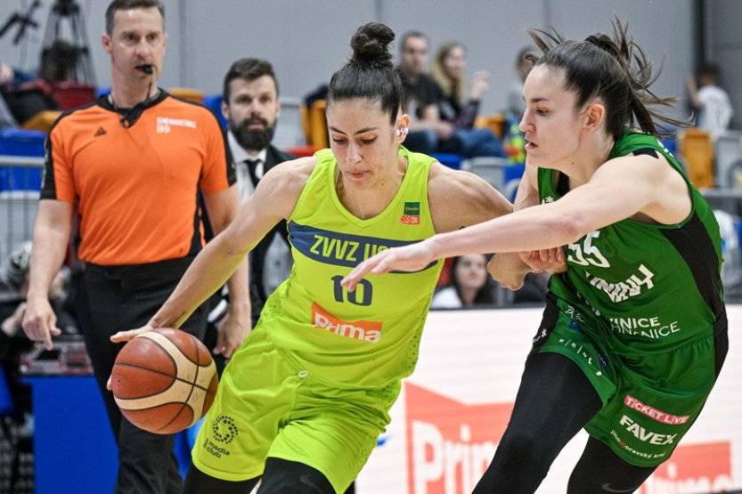 Basketbalistky USK Praha porazily Žabiny 83:61 a sahají po obhajobě titulu