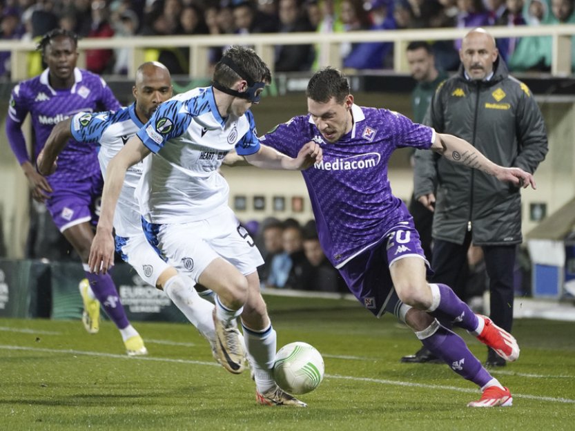 Přemožitel Plzně Fiorentina první semifinále Konferenční ligy vyhrála