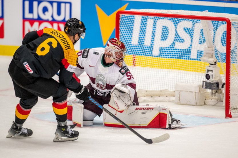 Hokejisté Německa deklasovali na MS Lotyše 8:1 a připravili jim první prohru