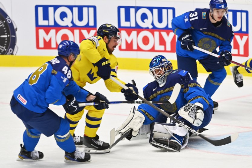 Švédští hokejisté porazili na MS Kazachstán 3:1 a jsou i nadále stoprocetní