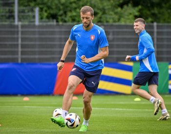 Fotbalisté si před Gruzínci zatrénovali, nechyběl kapitán Souček