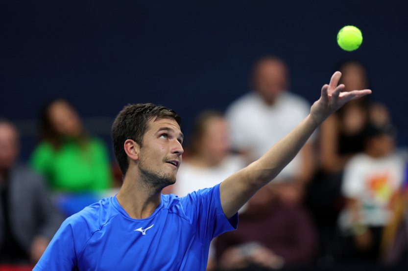 Tenista Kopřiva věří, že sehraje s Djokovičem dobrý zápas, těší se na centrkurt