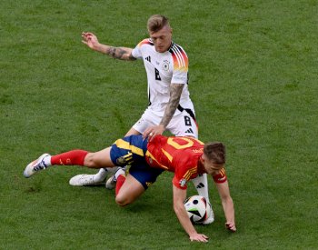 Vyřazení z Eura teď všechno převažuje, řekl Kroos po posledním zápasu kariéry