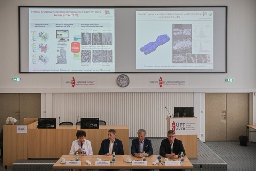 Čeští vědci poprvé zobrazili povrchovou strukturu chromozomu v přirozeném stavu