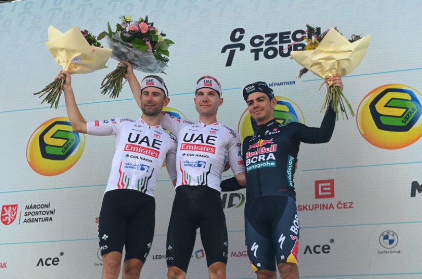 Poslední etapu Czech Tour vyhrál Alaphilippe, žlutý trikot udržel Hirschi