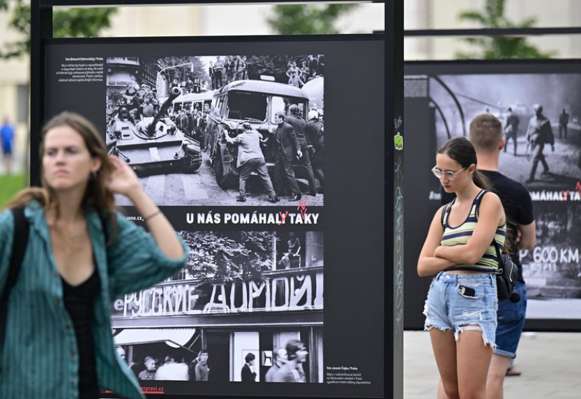 Výročí sovětské okupace si připomněli lidé na Výstavišti v Praze