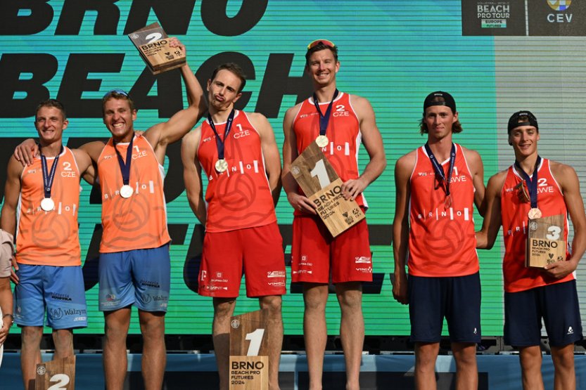 Beachvolejbalový turnaj Futures v Brně ovládli favorité Perušič a Schweiner