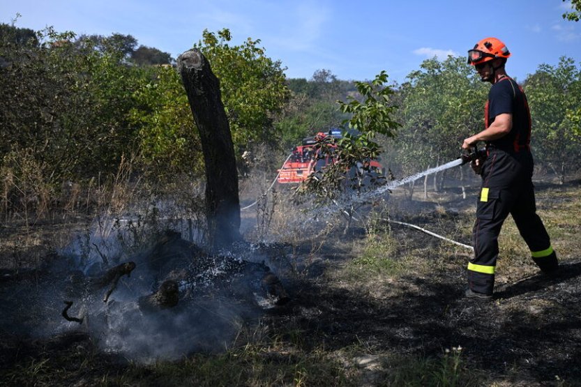 U Hustopečí na Břeclavsku hoří porost, v nemocnici skončil popálený senior