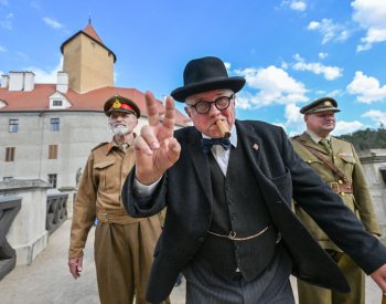 Na Winston Churchill Day dorazily na hrad Veveří stovky lidí