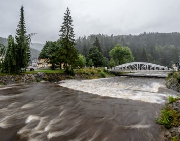 Na horním Labi ve Špindlerově Mlýně platí 3. povodňový stupeň