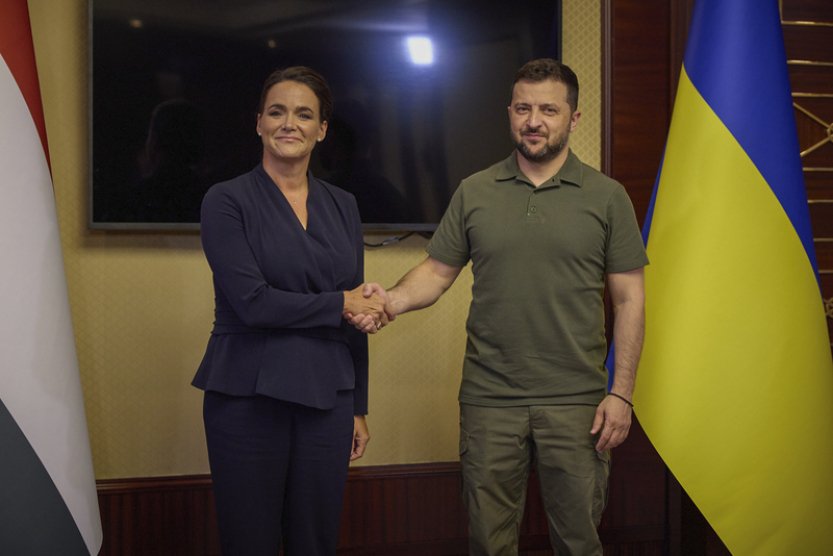 Maďarská prezidentka podpořila Ukrajinu v boji s Ruskem, jednala se Zelenským