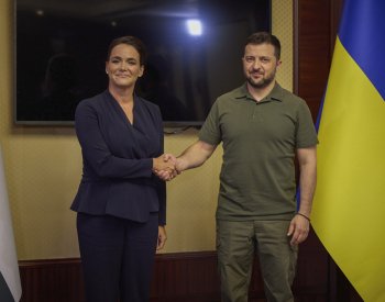 Maďarská prezidentka podpořila Ukrajinu v boji s Ruskem, jednala se Zelenským