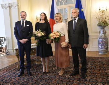 Fiala s chotí poobědvali v Lánech s prezidentským párem