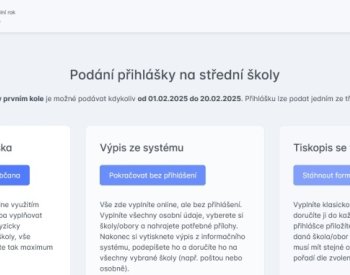 Žáci mohou podávat přihlášky na střední školy, termín vyprší 20. února