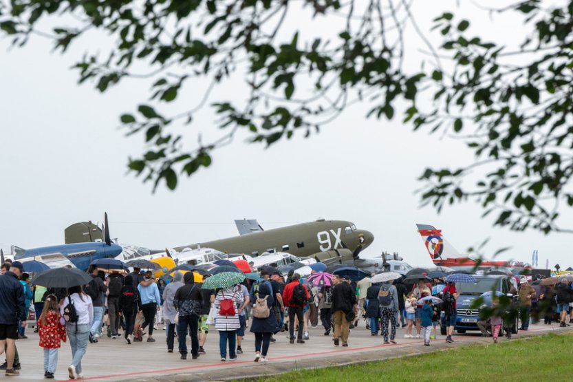 Na Aviatické pouti se poprvé představila legendární stíhačka Hawker Hurricane
