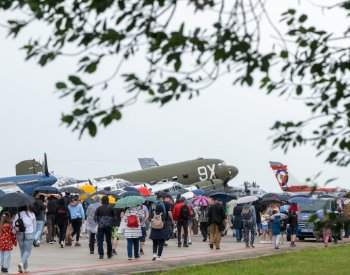 Na Aviatické pouti se poprvé představila legendární stíhačka Hawker Hurricane