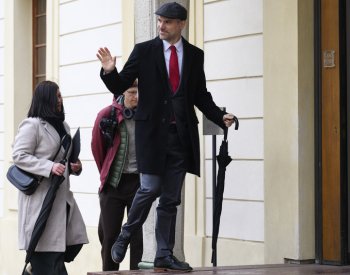 Šéf Pirátů Hřib přijel na Hrad k povolebním konzultacím