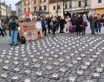 Na demonstraci za ukončení provozu útulku Bouchalka přišlo zhruba 1000 lidí