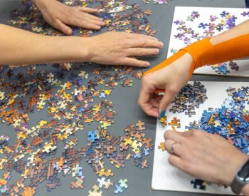 Na českém šampionátu ve skládání puzzle na čas zápolilo v Ostravě okolo 330 lidí
