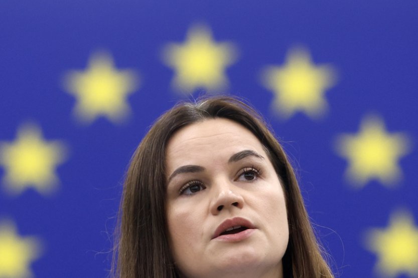 Bělorusku hrozí, že se stane kolonií Ruska, varovala Cichanouská v EP