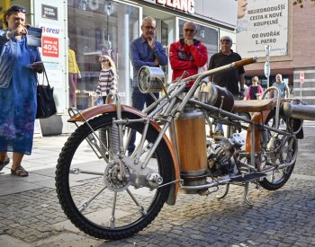 V Táboře je vystavený patrně jediný parní motocykl v Evropě