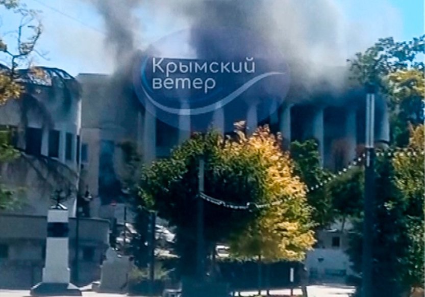 Útok na sídlo Černomořské flotily má podle Budanova nejméně devět obětí