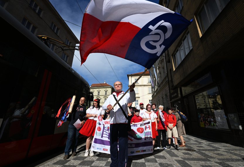 Sokolové přivezli do Prahy sletová poselství a oficiálně zahájili sletový rok
