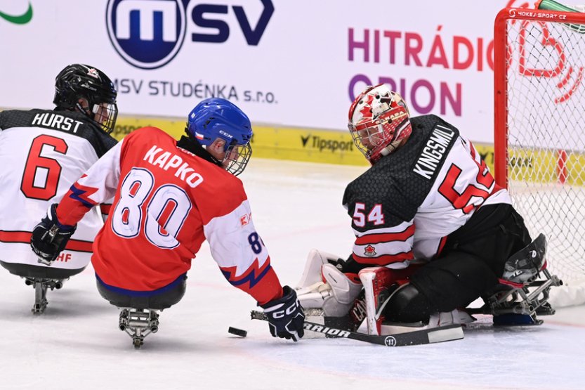 Parahokejisté na turnaji v Ostravě vedli s Kanadou, ale na první výhru nedosáhli