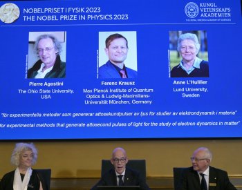 Nobelovu cenu za fyziku má trojice vědců za inovativní výzkum elektronů