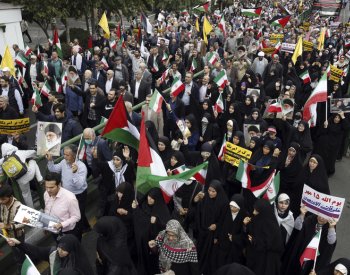 Na Blízkém východě protestovaly desetitisíce lidí na podporu Palestinců