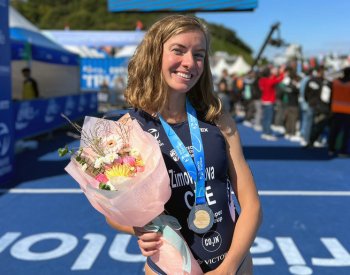 Triatlonistka Zimovjanová vybojovala na SP v Tchongjongu životní třetí místo