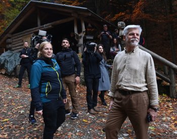 Prezident si při návštěvě Olomouckého kraje vyšlápl k Lesnímu baru